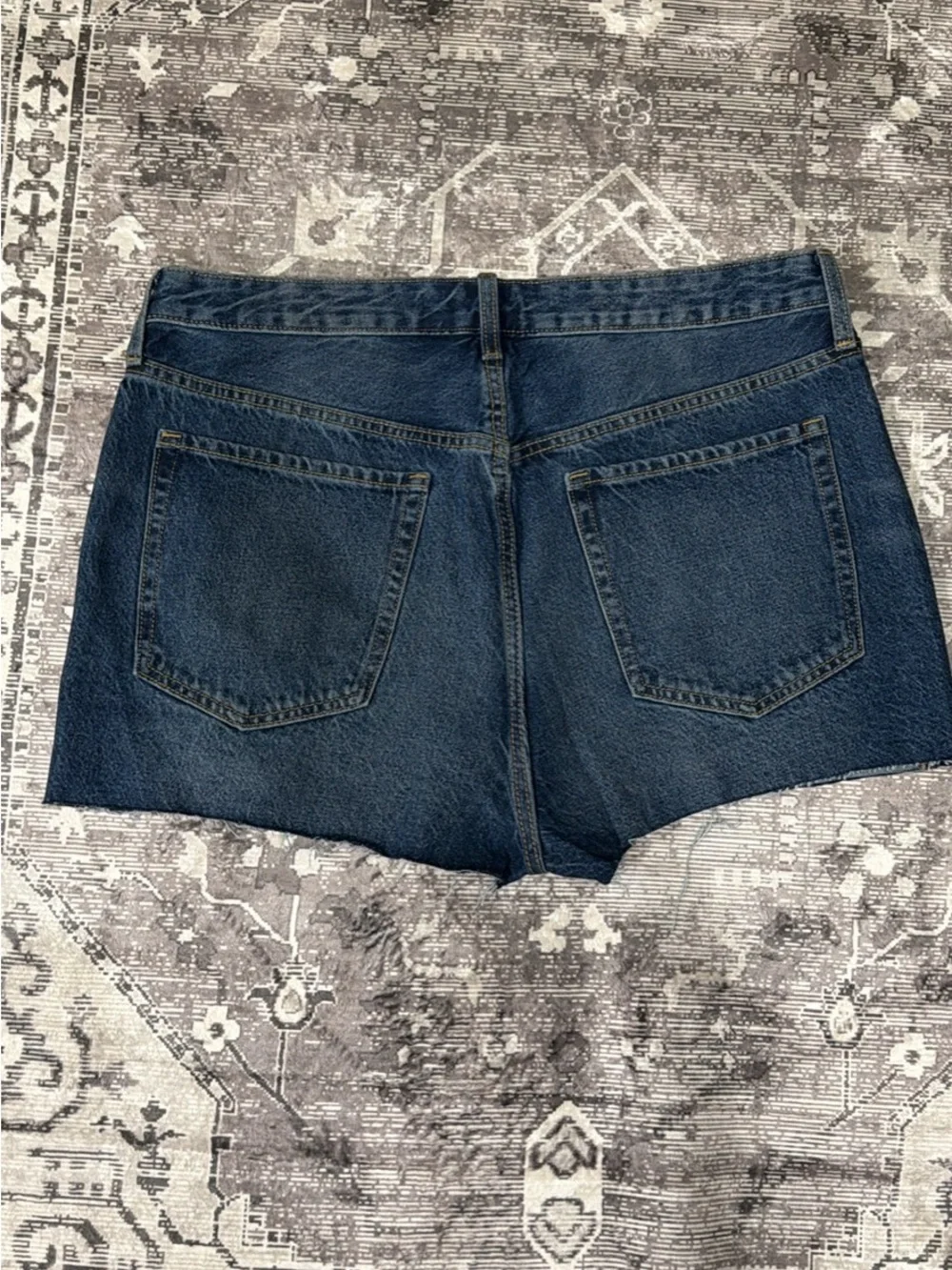 Old Navy Medium Blue Distressed Denim Shorts
